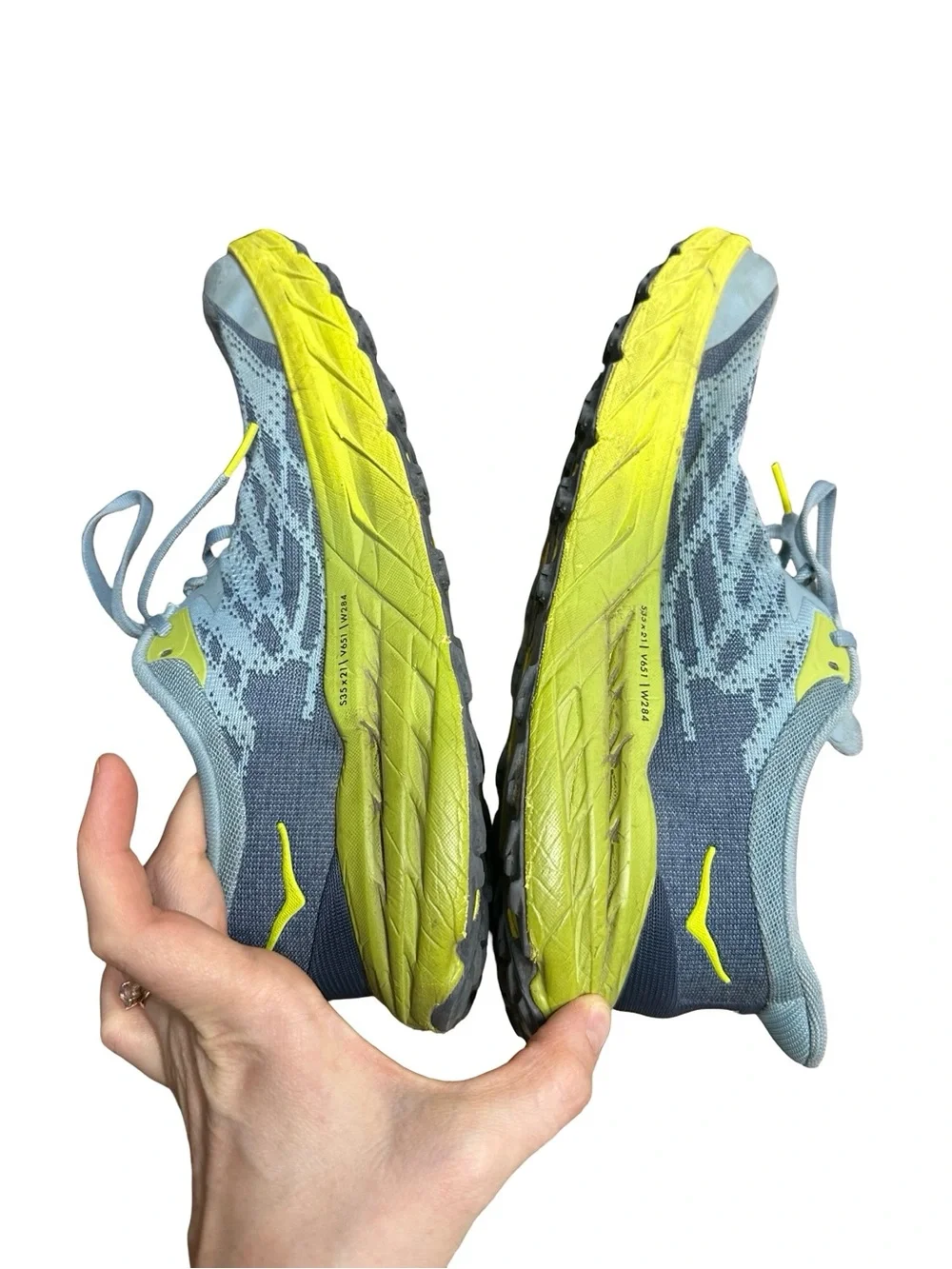 HOKA Men’s Speedgoat 5 Blue Green Sneakers Size 10.5D Workout Running Trail